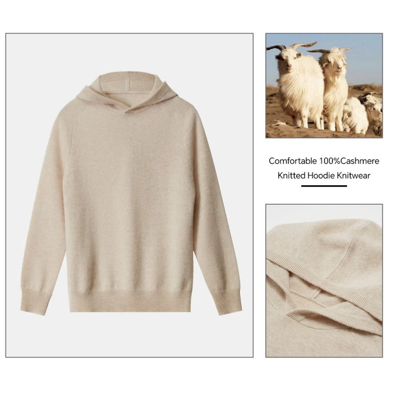 Elegant Rib Knit Cashmere Ladies Hoodie From China with Unique Design – Hoodie and Knitted Hoodie price