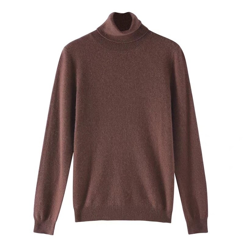 High Neck Knitted Sweater Solid Color Women Pullover Sweater – Women Sweater High Neck and High Neck Women Sweater price
