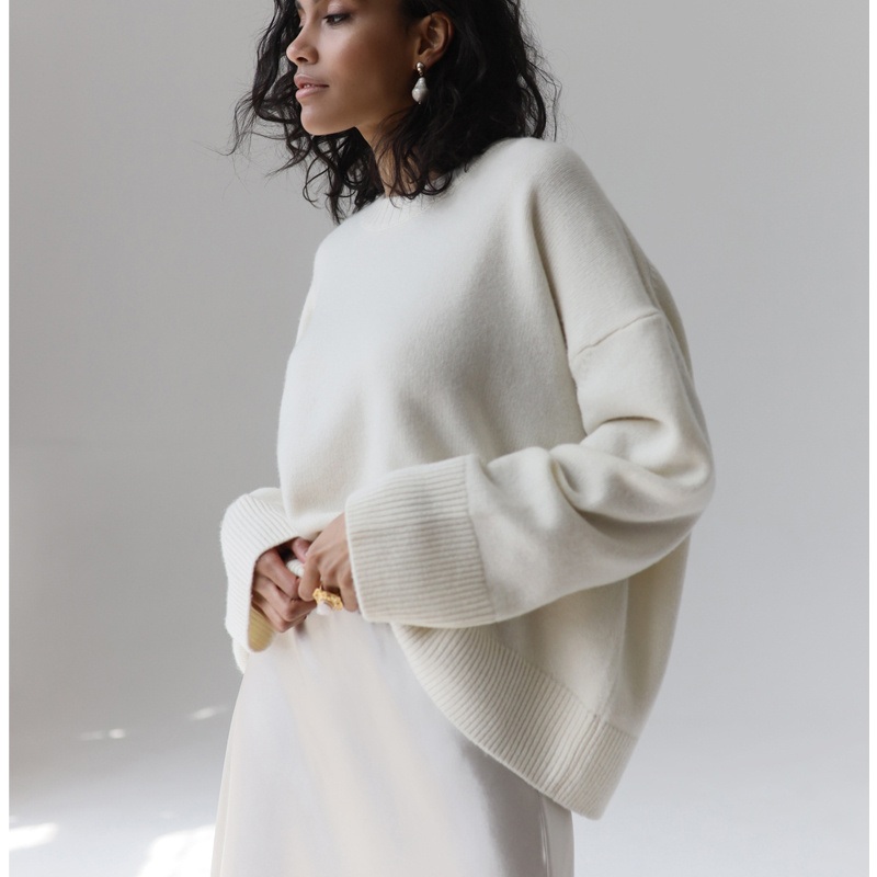 Wholesale & Retail Fashionable Viscose Jumper with Loose Fit Design, Round Neck Ribbed Knit Sweater, No MOQ in Multi Color, No MOQ – Fashionable Sweater and Loose Fit Sweater price
