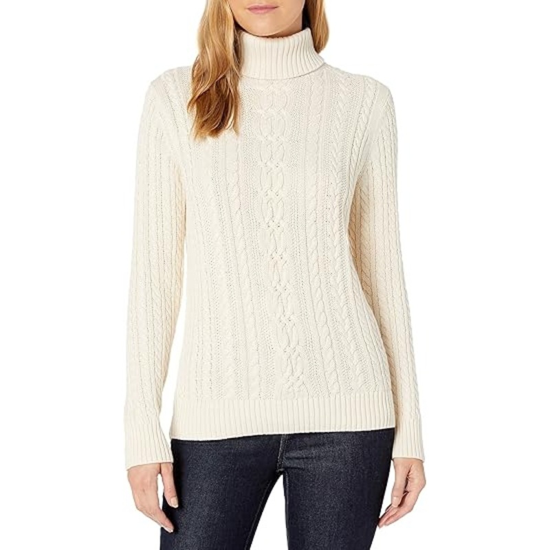 Womens Fisherman Cable Turtleneck Sweater – Turtleneck Sweater and Women Casual Sweater price
