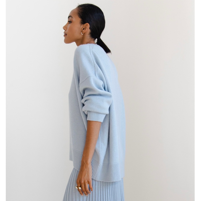 Womens Relaxed Fit Round Neck Rayon Sweater, Stretchy Loose Fit Classic Style Knit Sweater, No MOQ – Womens Rayon Sweater and Loose Fit Knit Sweater price