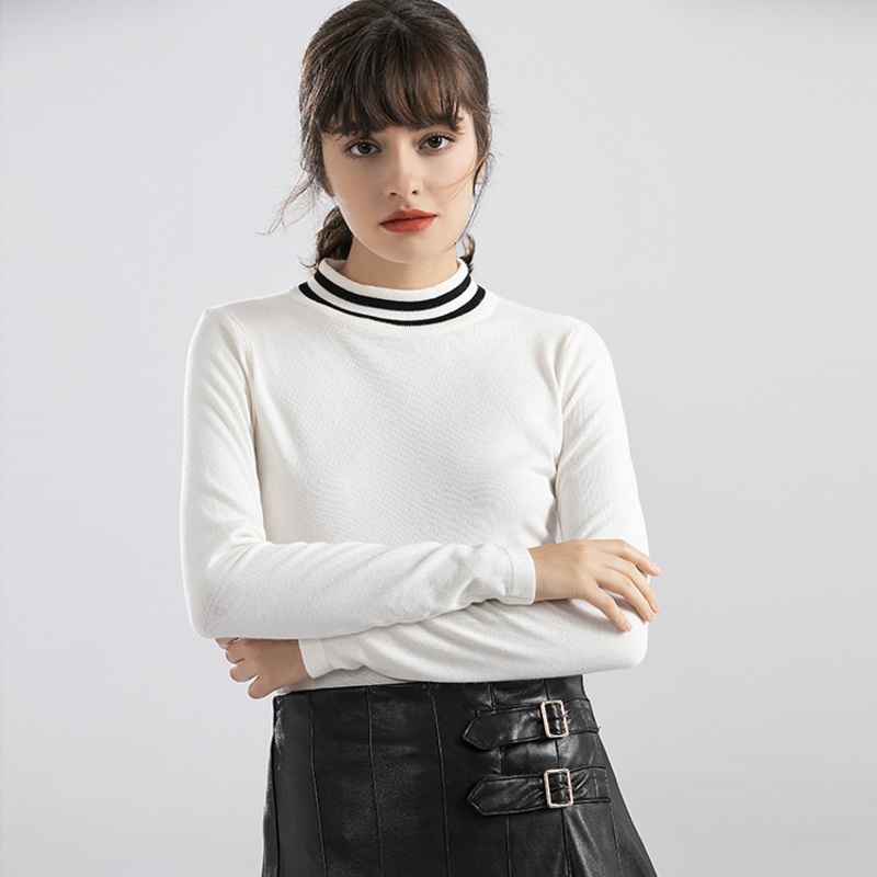 Comfortable Pullover Sweater with Stripe Neck for Women Durable – Comfortable Sweater and Pullover Sweater price