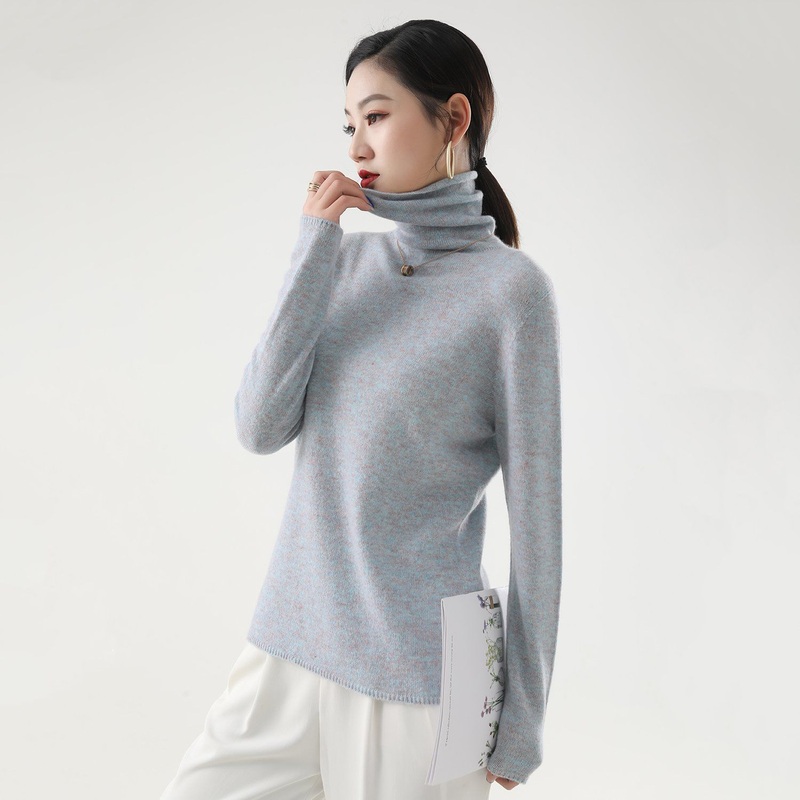Hot-Sale Ladies Fashion 100% Fine Cashmere Winter Turtleneck Pullover Jumper Sweater – Sweater and Cashmere price