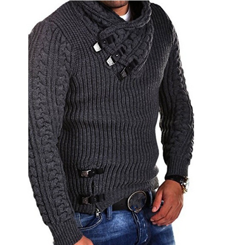 Wholesale Fashionable Turtleneck Men Plain Knitted Pullover Sweater – Cotton Pullover Sweater and Mens Turtleneck Sweater price