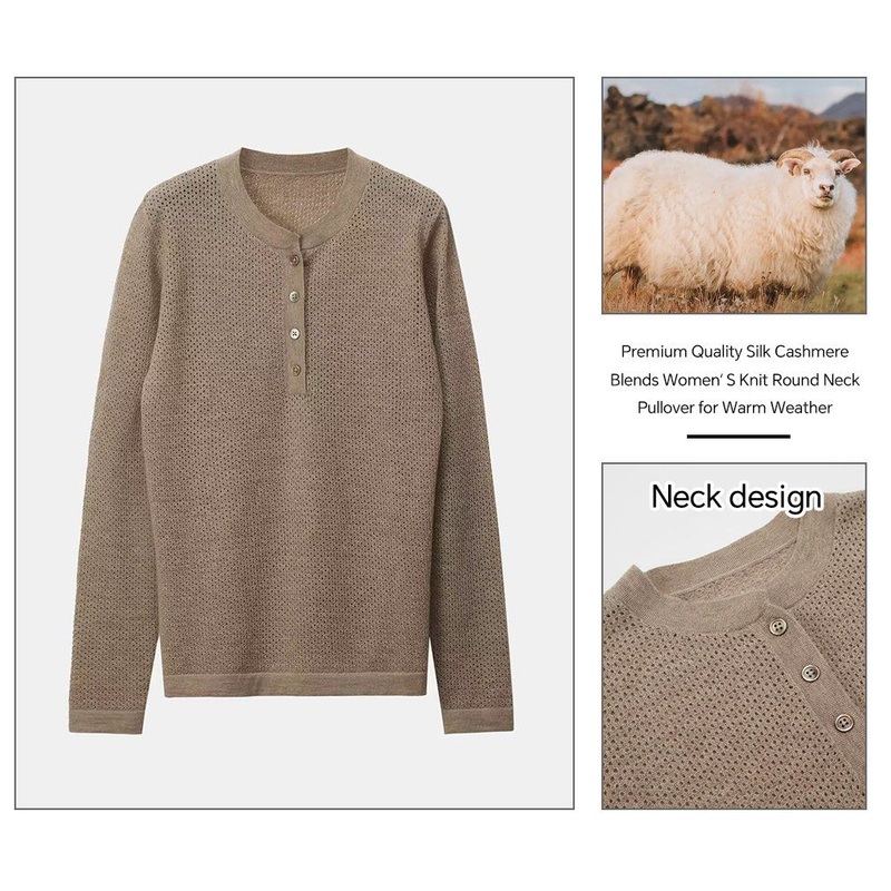 Womens New Winter Knitwear Warm Solid Color Base Sweater Round Neck Pullover Sweater – Silk Blends Cashmere and Natural Yarns price