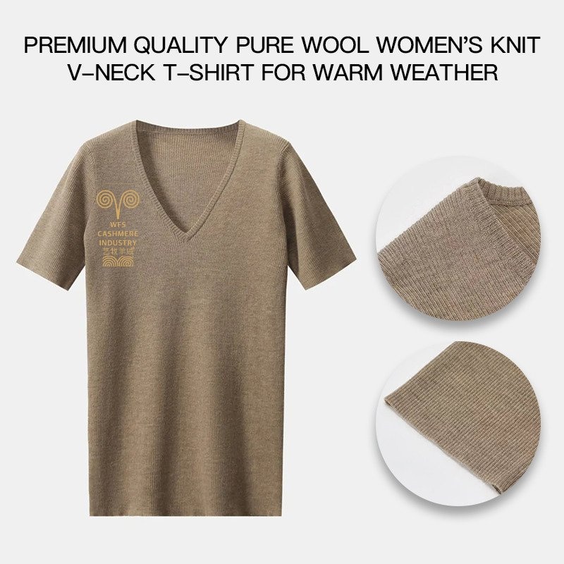 Womens Spring-Style Knitted Short-Sleeved Wool Sweaters Made of 60-Count Worsted 100% Wool in Basic Solid Colors. – Pure Wool and Natural Yarns price